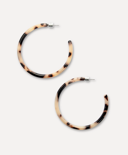 Machete Tortise Hoop Earring