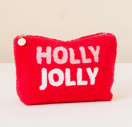 Plush Pouch  Holly Jolly