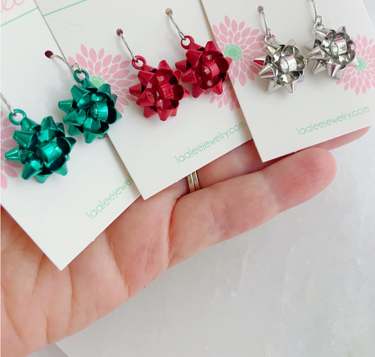 Christmas Ribbon Earrings