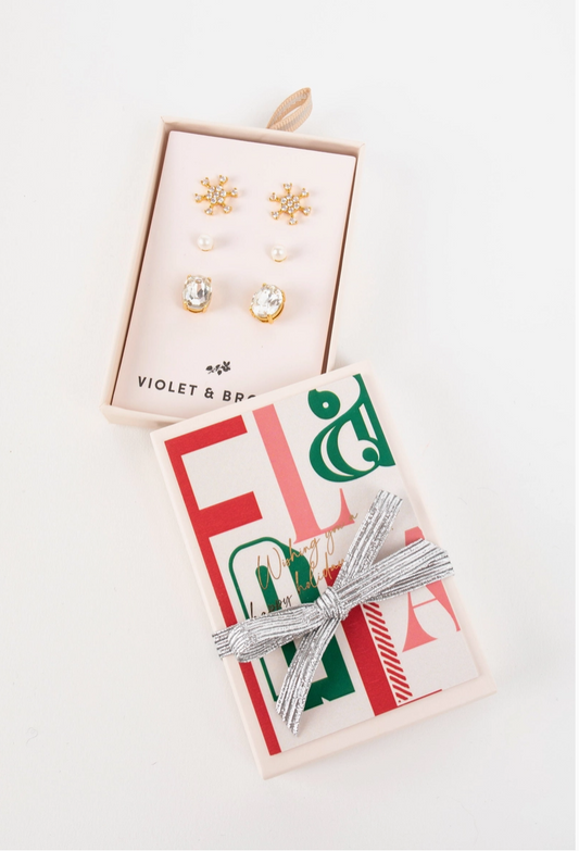 Clara Boxed Holiday Earrings