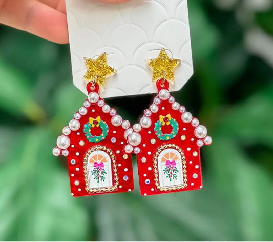 Christmas House Earring