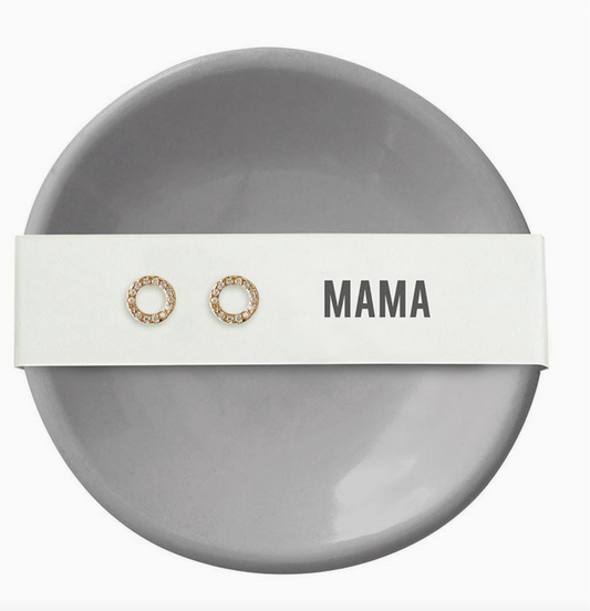 Ceramic Ring Dish and Earring Set