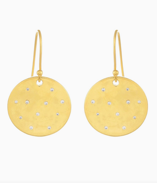 Gold Disc Earrings