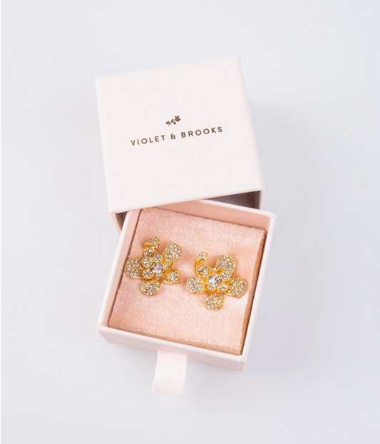 Flower Boxed Post Earrings