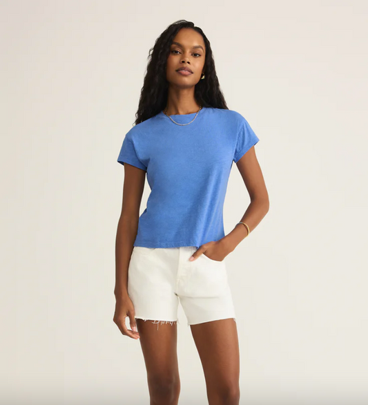 Modern Slub Tee in Bay Blue