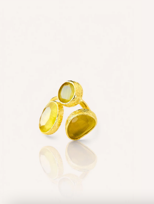 Avra Tri Stone Ring (3 color ways)