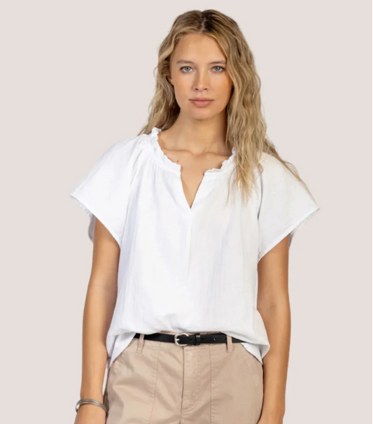 Dylan SS Jolie Blouse in White