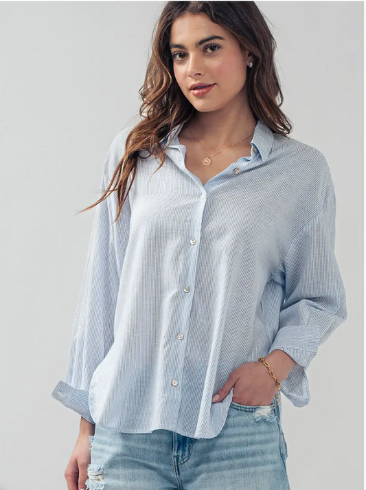 Lightweight Pinstripe Button Down shirt