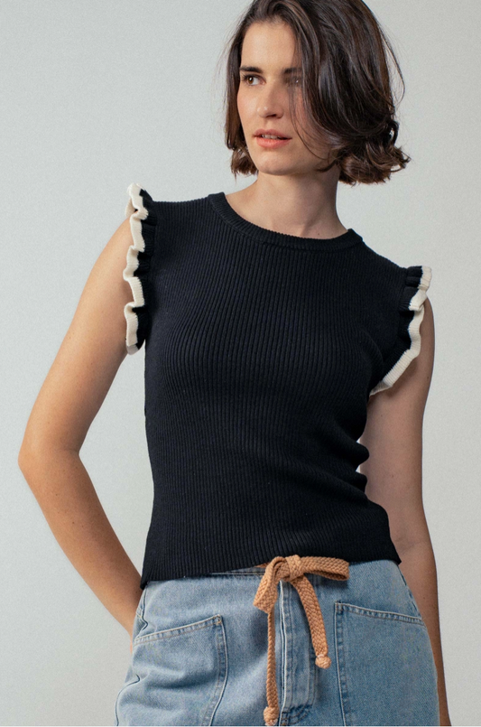 Ruffle Sleeve Top