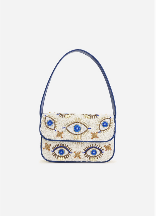 Shining Eyes Embellished Shoulder Bag
