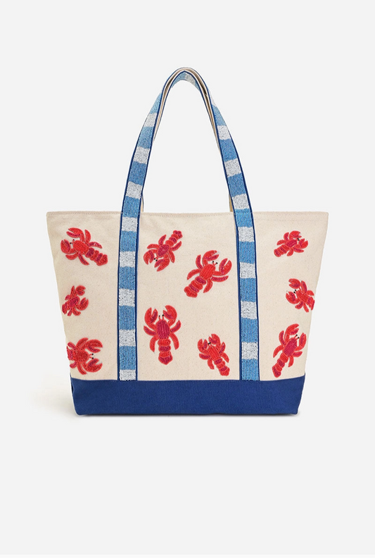 Beaded Lobster Tote Bag