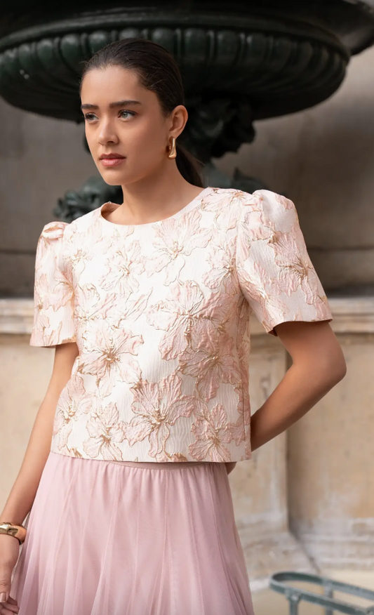 Floral Jaquard Top