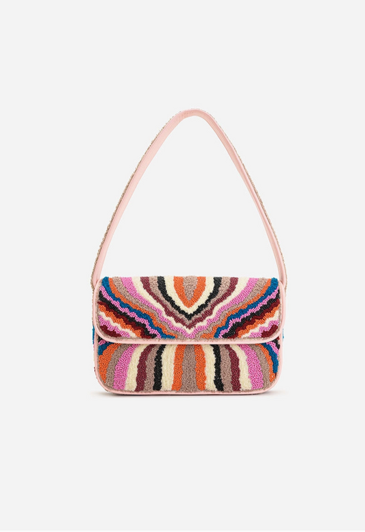 Soho Tan Tufted Bead Bag