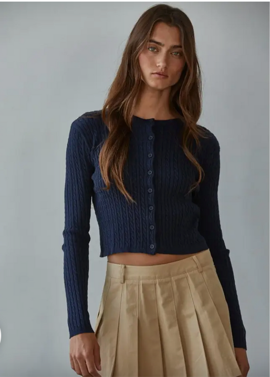 Cable Knit Cardigan sweater