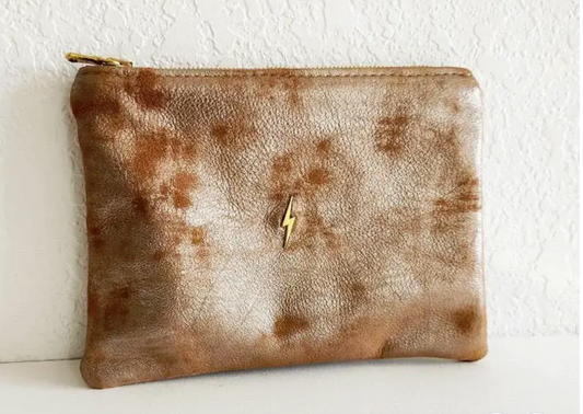 Distressed Tan bolt Pouch