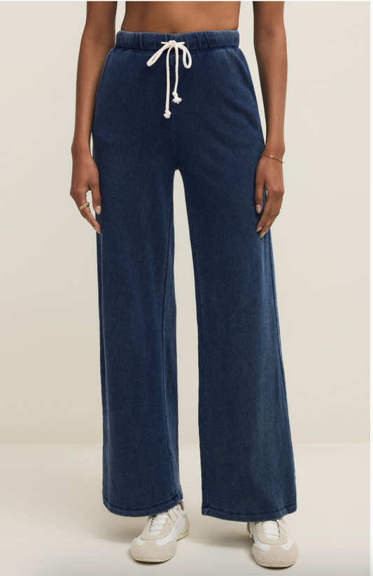 Z supply Hunter Knit Denim Pant in Indigo