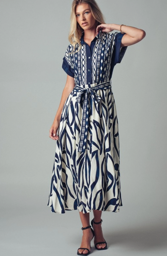 Abstract Printed Dress