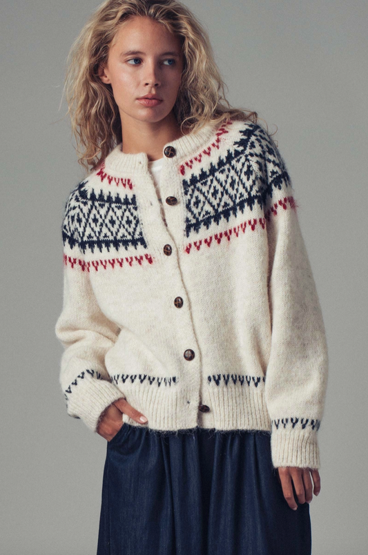 Fair Isle Nordic Toggle Cardigan