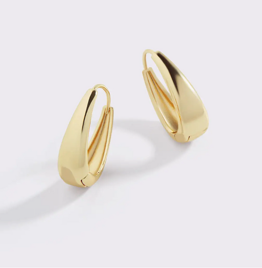 Teardrop Huggie Hoop Earring, 8mm