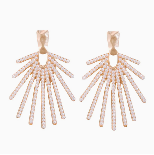 Pearl Sunburst Earring