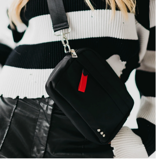 Nylon Crossbody Bag in Black