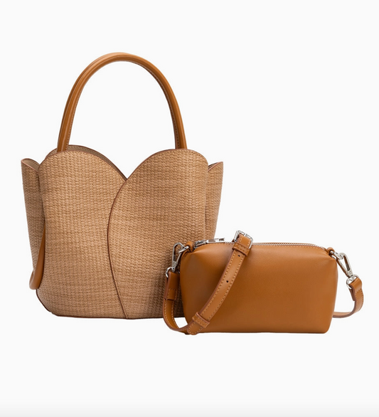 Tulip Raffia Handbag