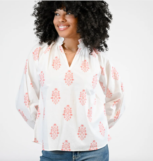 Celia Blouse in Azaela