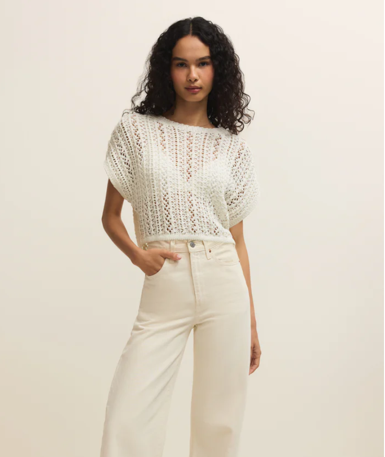 Ballast Crochet Top in White