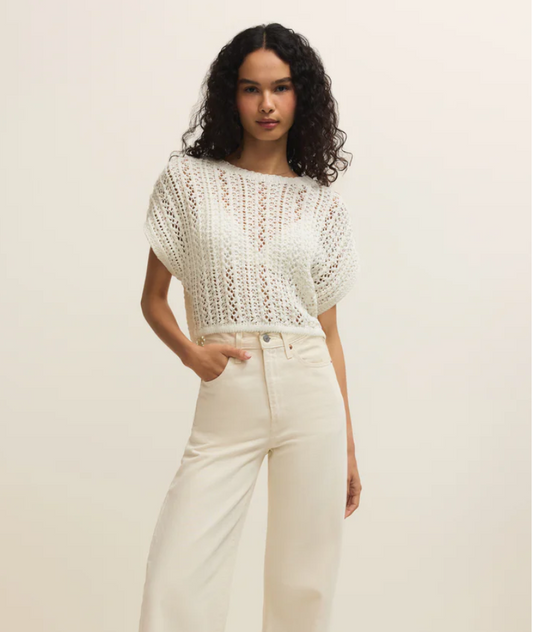 Ballast Crochet Top in White