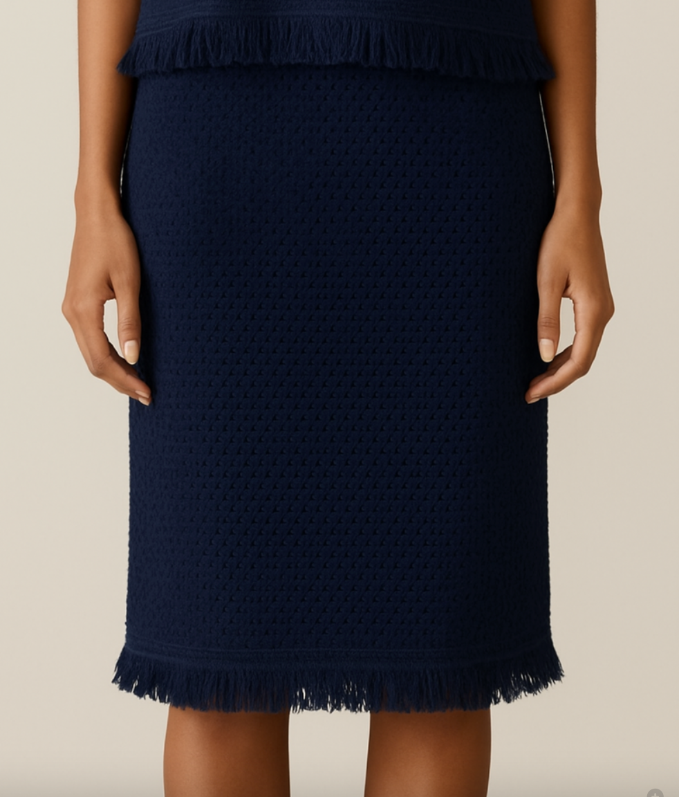 Blythe Knit Skirt with Fringe