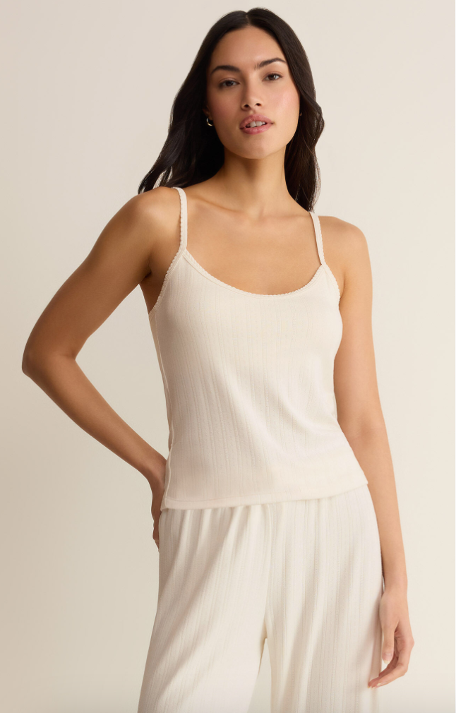 Lynn Pointelle Cami in Vanilla Ice
