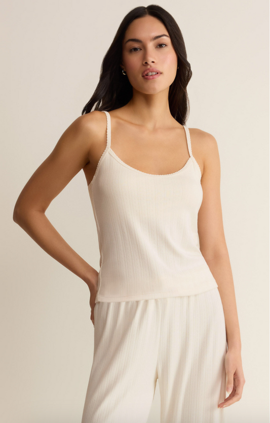 Lynn Pointelle Cami in Vanilla Ice