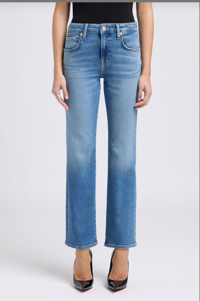 Callie Straight Ankle Jean in Aquashade