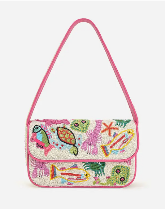 Underwater Tales Beaded Shoulder Bag