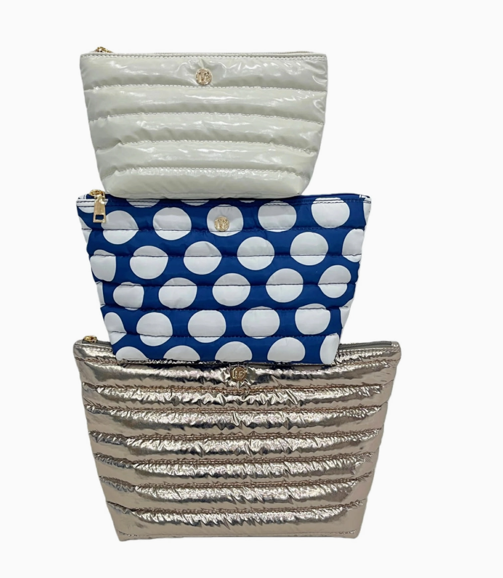 Small Zip Cosmetic Pouch in White
