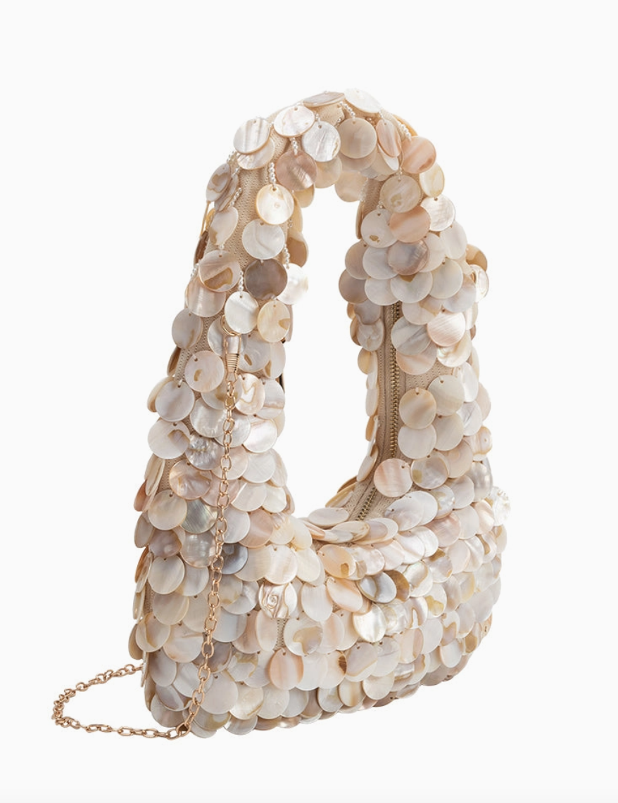 Marina Natural Shell Cross Body bag