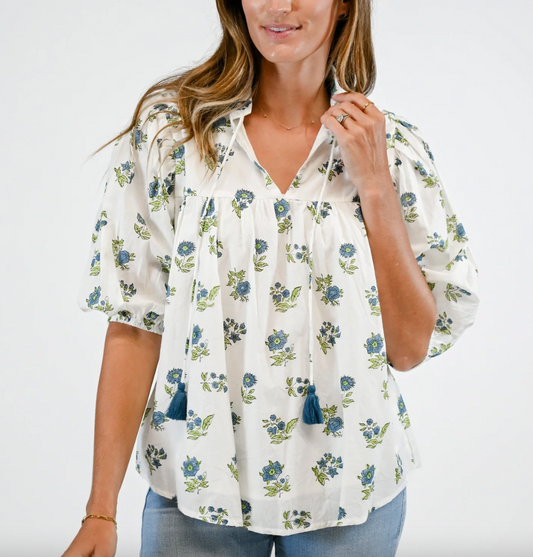 Middleton Blouse in Vineyard Garden