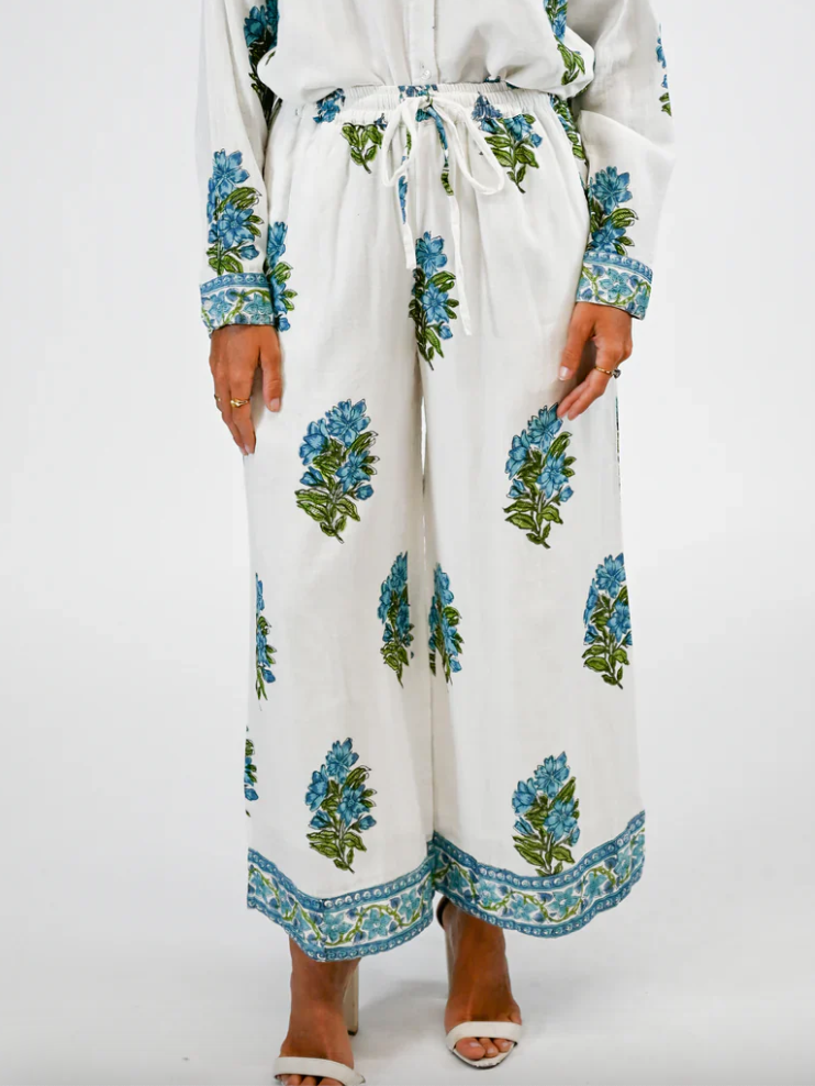 Victoria Dunn Millie Pant in Blue Hydrangea
