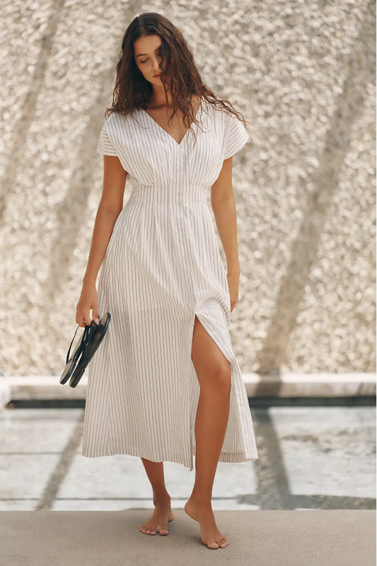 Sanna Striped Midi Dress