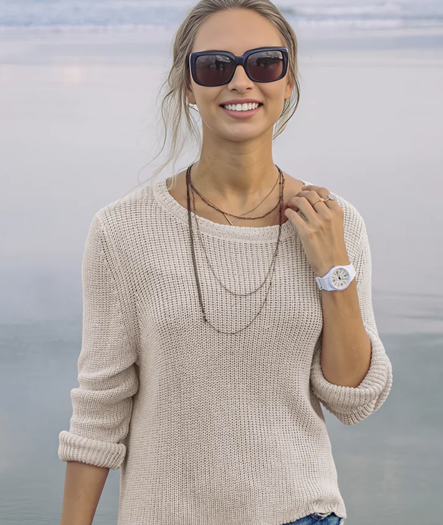 Marina Mercer Crewneck Sweater in Night or Half Moon