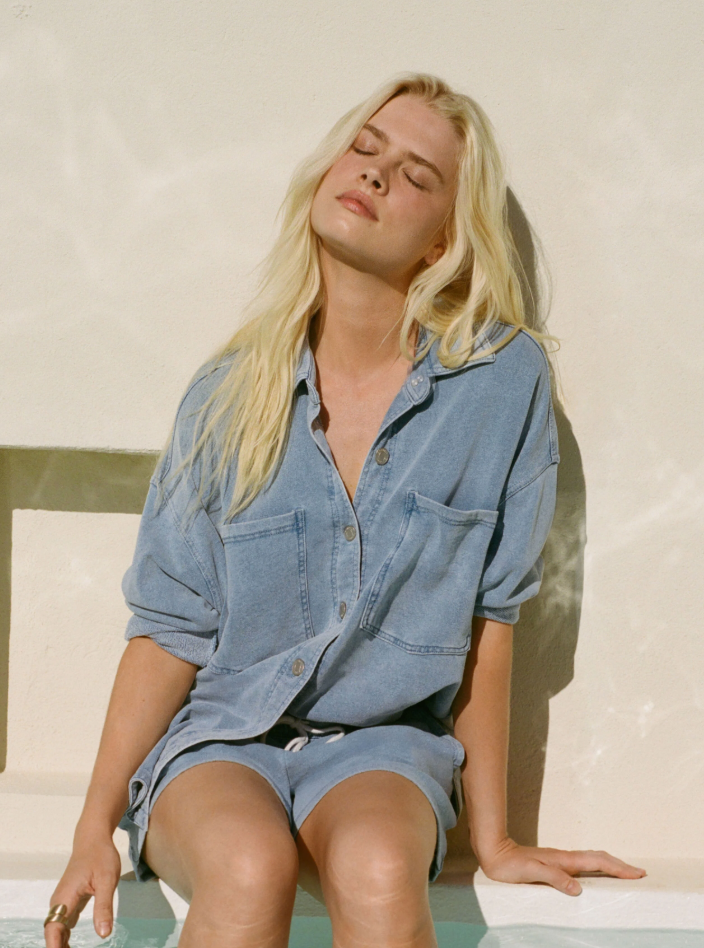 Z Supply All Day Knit Denim Jacket