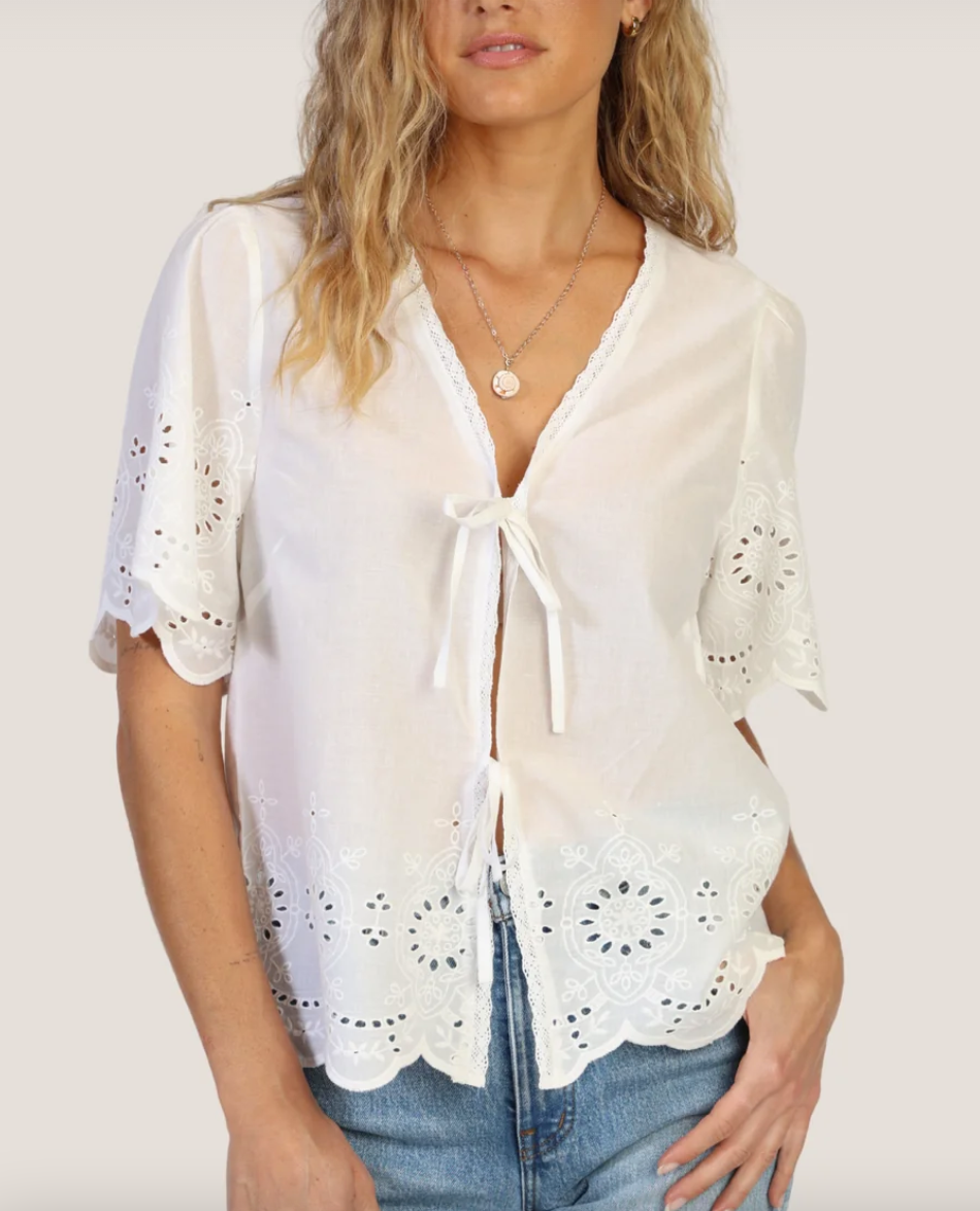 Dylan Olivia Top in White
