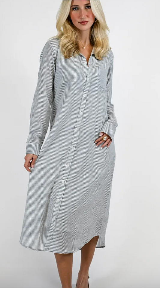 Elodie Maxi Dress in Harbor Breeze