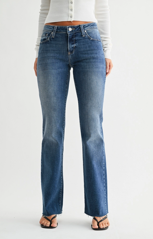 Low Rise Boot in Medium Blue