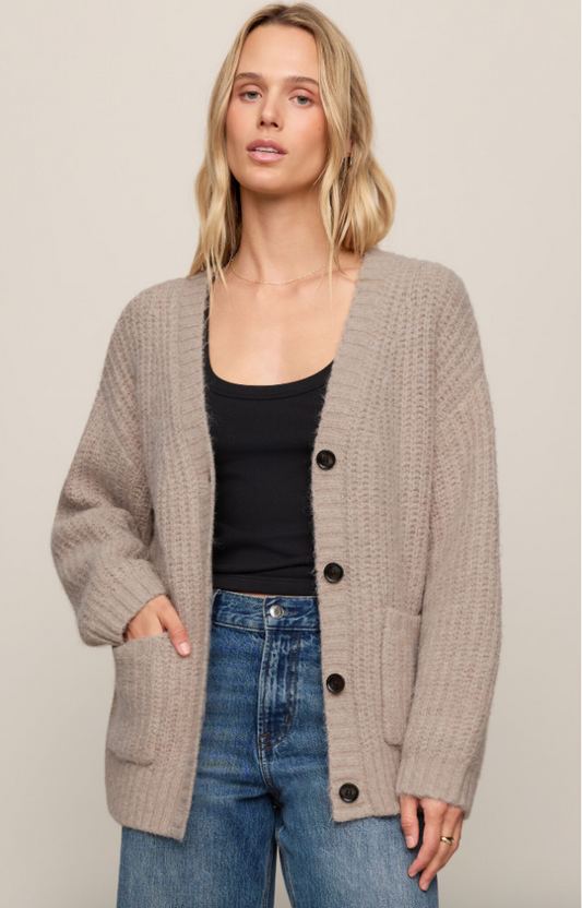 Whitmore Cardigan in Light Khaki