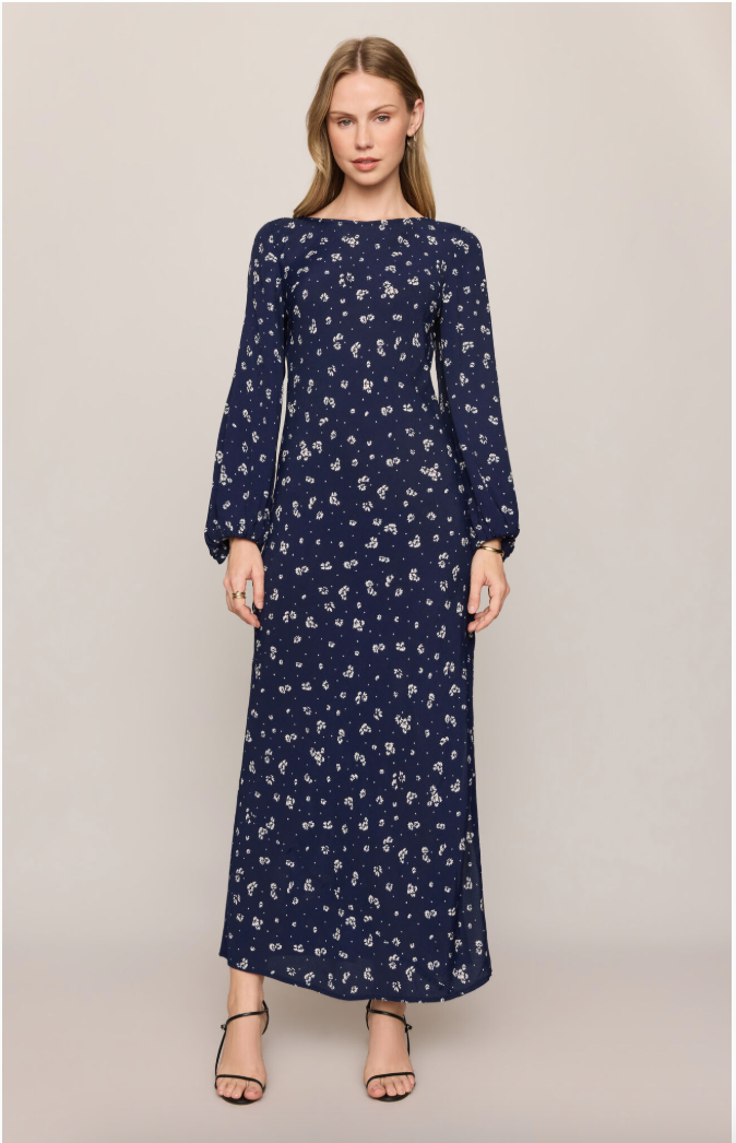 Midnight Tansy Midi Dress