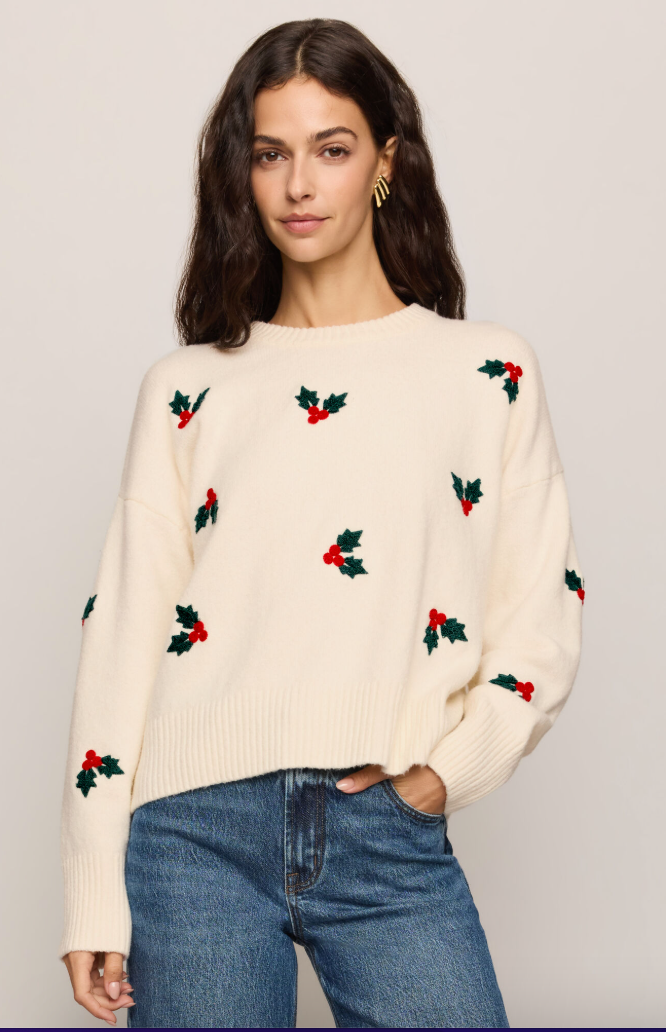 Z Supply Holly Berry Sweater in Sandstone