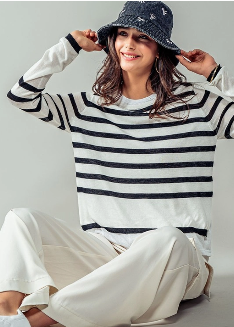 Double layer Rib Knit Top