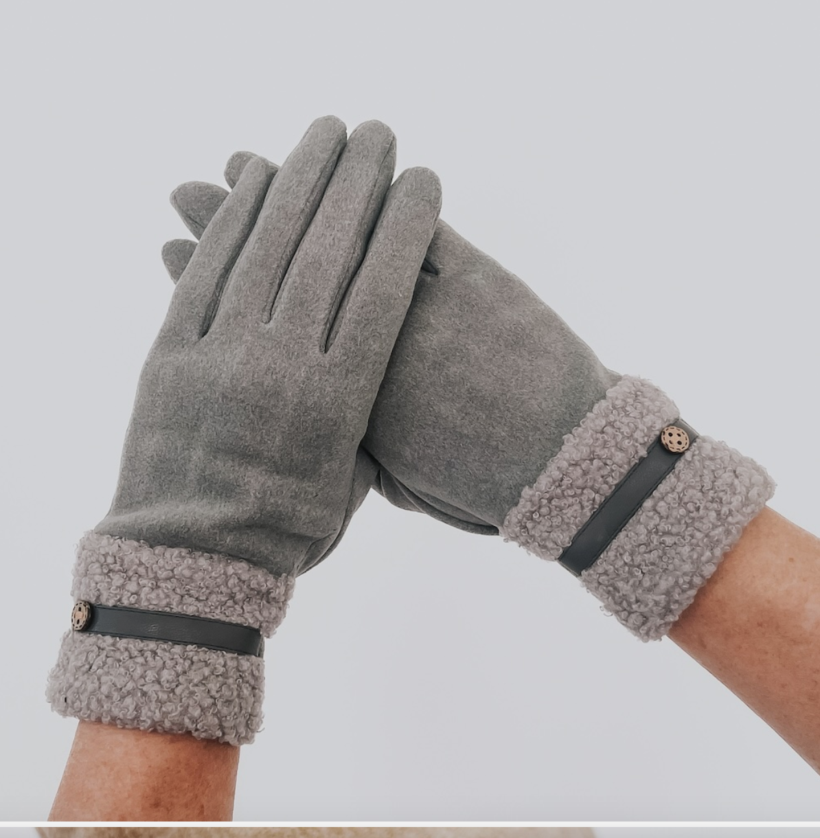 Teddy Fur Cuff gloves (3 colors)