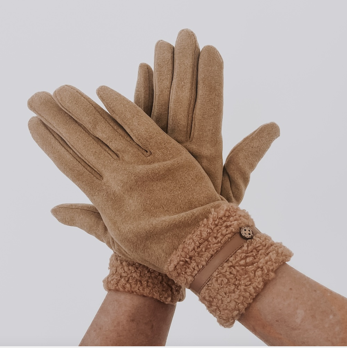 Teddy Fur Cuff gloves (3 colors)